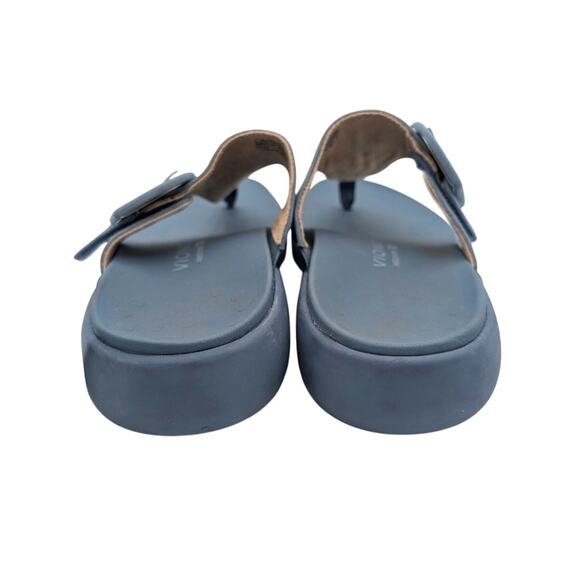 Vionic Activate RX Suede Buckle T-Strap Sandals Women's Blue Size US9.5 EU40.5 - Picture 4 of 13